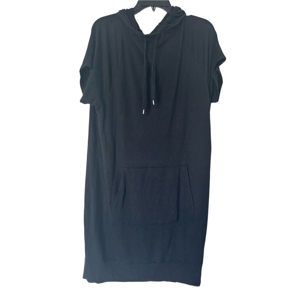 Athleta Women’s Black Short Sleeve Hoodie Dress Size M